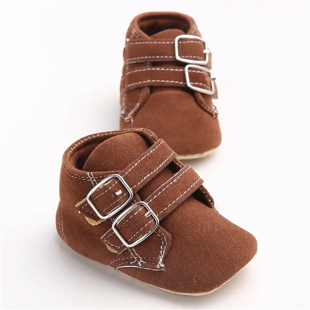 Newborn Baby Kid Boy Crib Shoes Anti Slip Toddler Ankle Boots Prewalker