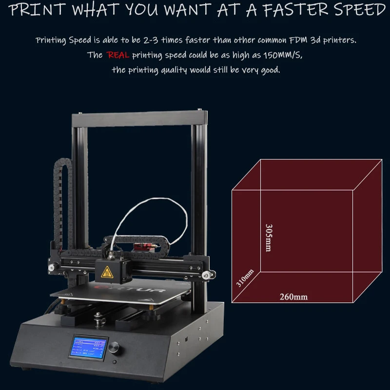 Ortur 3D открытым сборочным принтером Волшебная Съемная углеродистая сталь сборка поверхности платформы с выключением питания Печать Высокая скорость точность