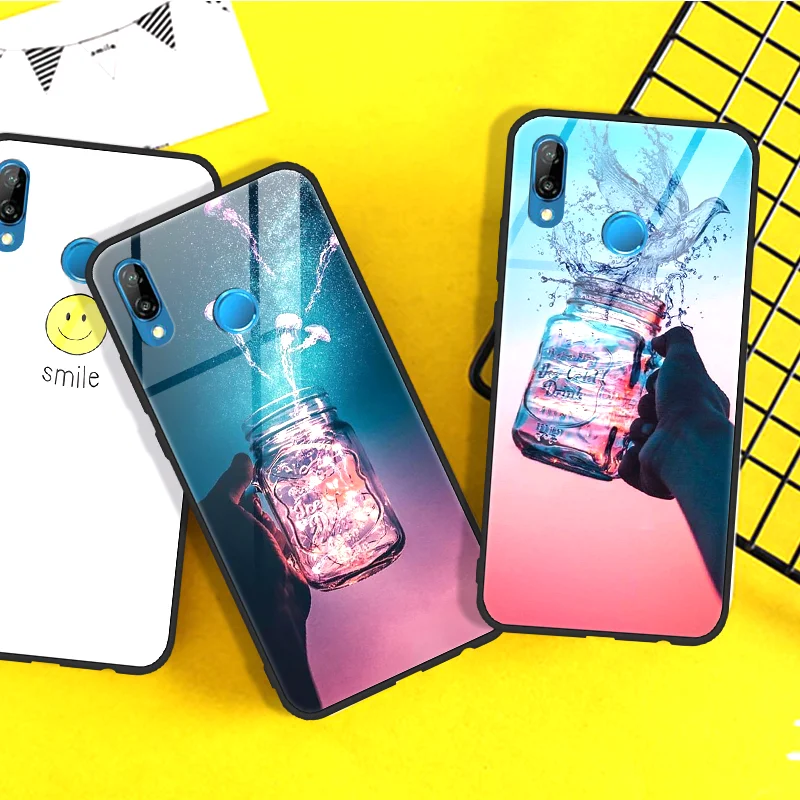 

Dog Tempered Glass For Huawei Mate 10 Lite 9 20 Lite Pro 20X Y9 Nova 4 3 i P20 P30 P9 P10 Lite Pro Plus PSmart Smile Couple Case