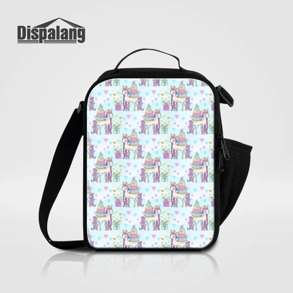 Bolsa de Almoço Portátil para Crianças dos Desenhos Caixa de Almoço para a Escola Bolsa de Almoço para Mulheres Dispalang Animados Térmico Isolado Pequena Lona para Mulheres