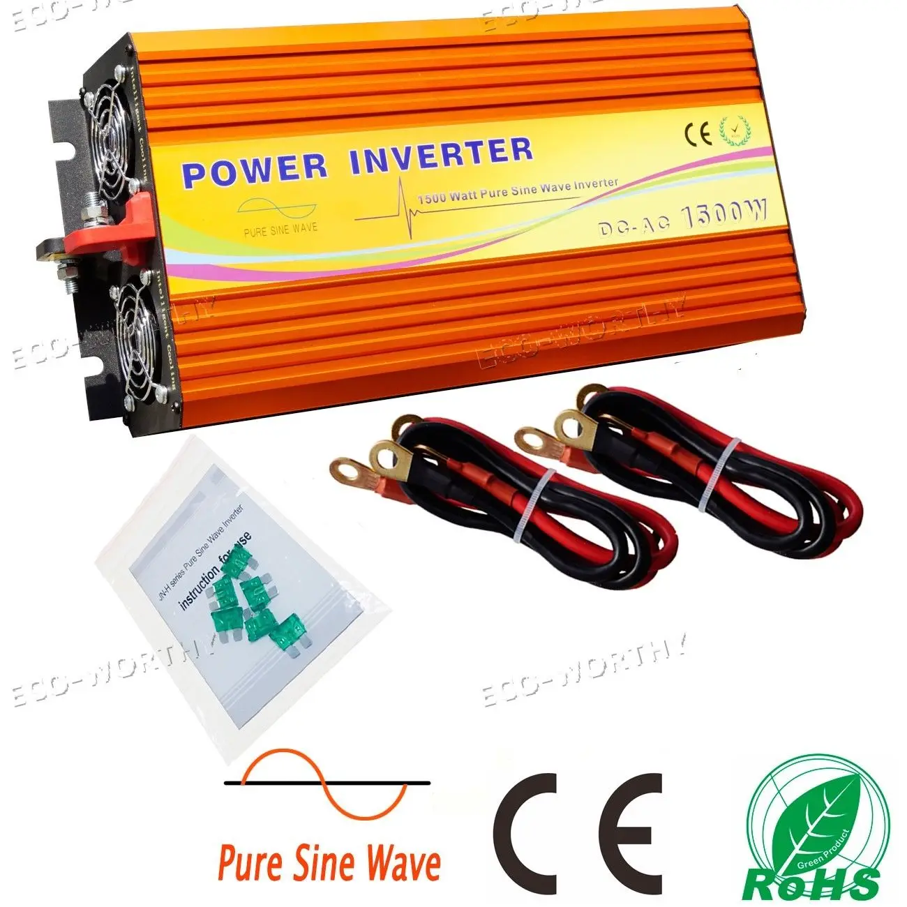 

1.5KW Pure Sine Wave Power Inverter 12V/220V Intelligent Cooling Function