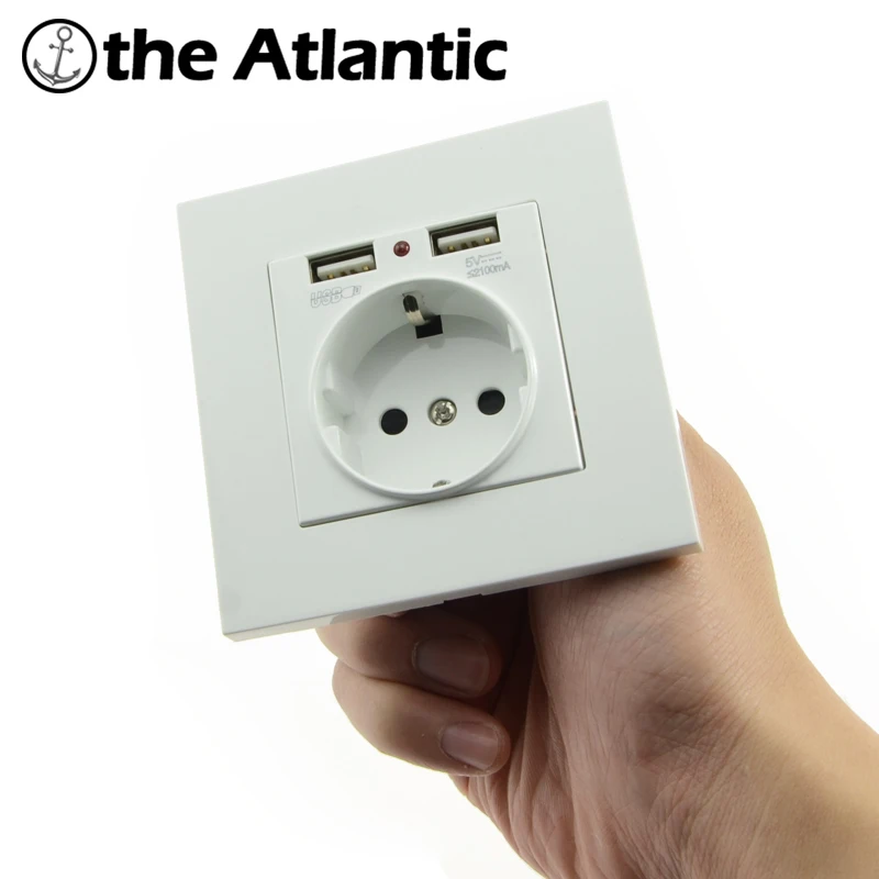 Розетка для розетки 16А стандарт ЕС розетка с 2А Двойной usb порт зарядки мобильный