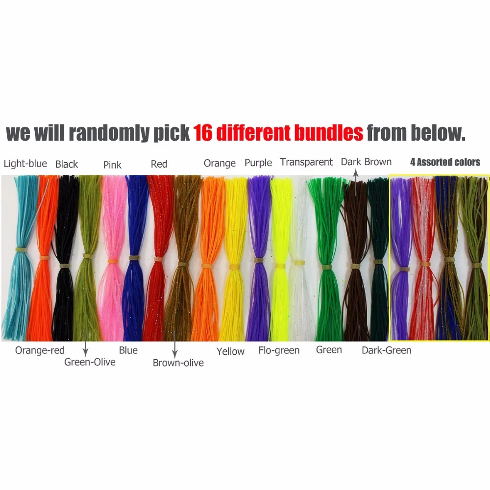 5colors 0.7mm Translucent Grizzly Fly fishing tying Material/Silicone Rubber Leg 