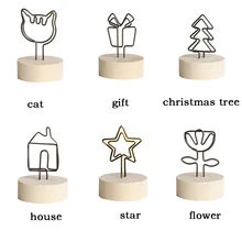 Милый провод деревянный номер место карта стол стенд картина Памятка Примечание фото зажимы держатель Свадебная вечеринка Офис Школьные принадлежности подарок для детей