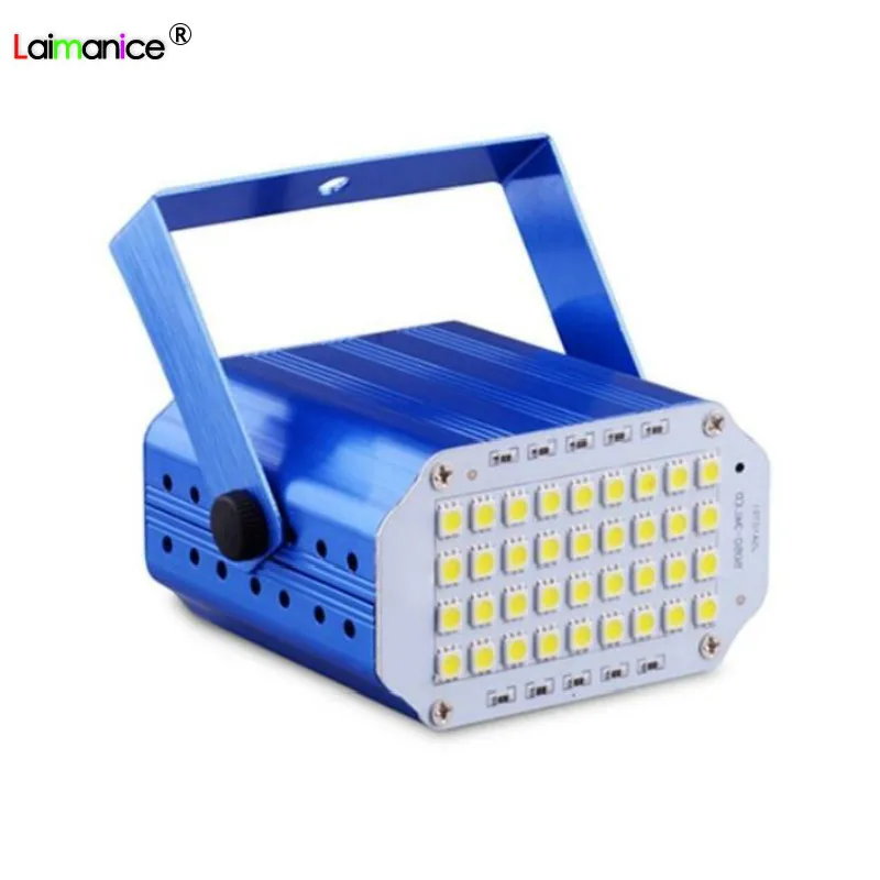 

36 LED RGB White Strobe Lights Laser Projector Disco DJ Party Christmas Music Club Sound Activated Flash Stage Lighting Effect