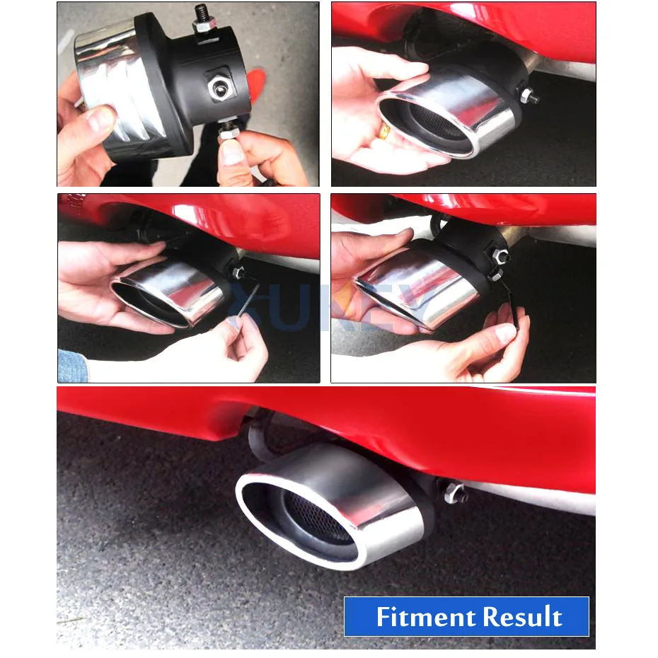 Наконечник глушителя выхлопной трубы 5 8 см для Ford Focus 2 Cruze Fiesta SX4 Aveo Kia Rio Soul