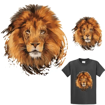 

Lion Pattern T-shirt Press Heat Transfer Sticker A-level Washable Iron On Appliques For T-shirt Dresses Decoration DIY Printing
