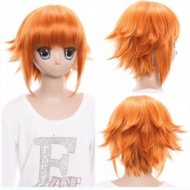 peruca hair queen harajuku cos layered anime wigs with bangs short