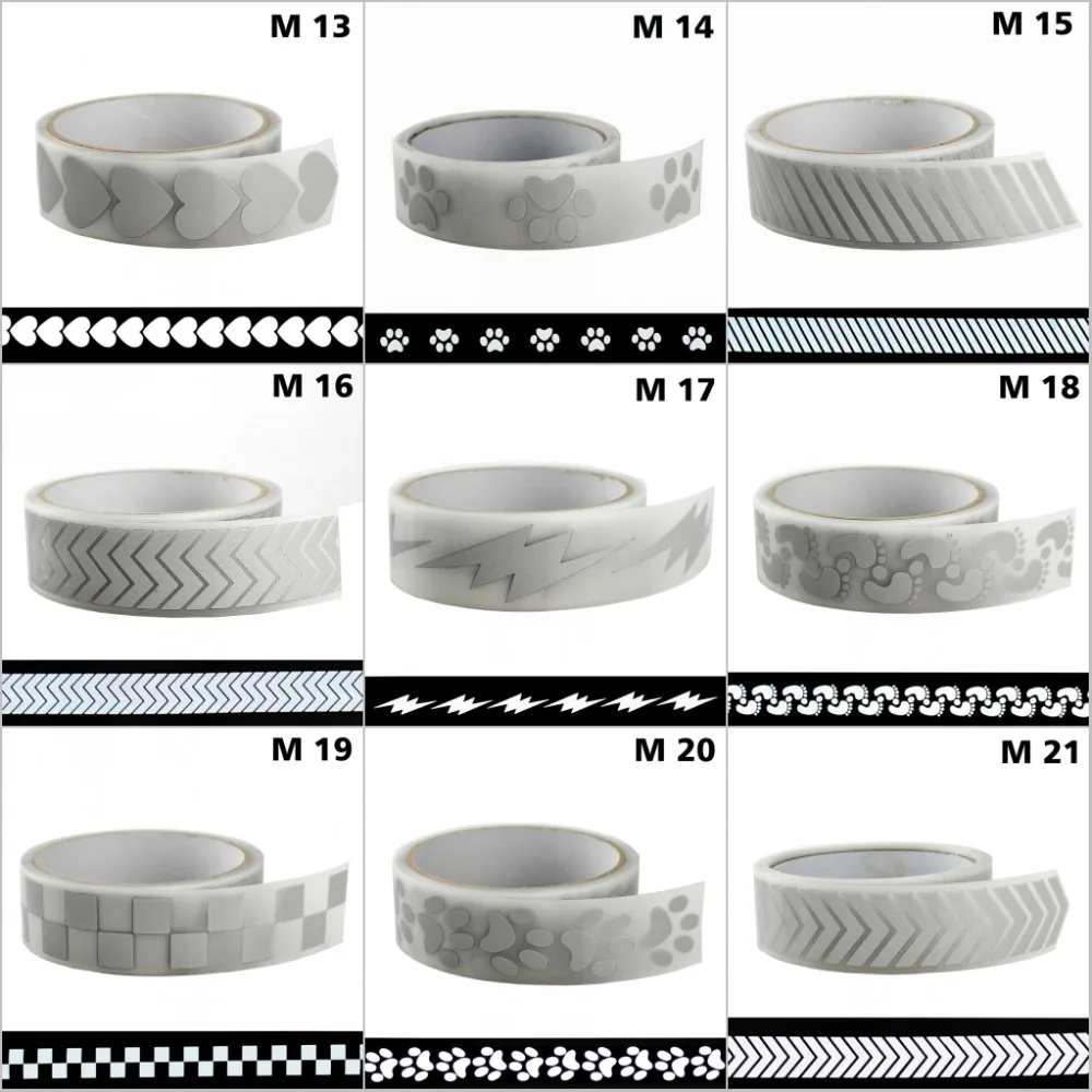 Craft vinyl film craft vinyl sticker reflective tape sticker High Visibility Silver Reflective Tape Heat transfer Vinyl Film DIY Fabric Iron on For Clothing 1meter