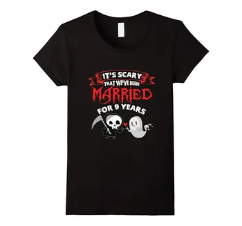 

Wife Husband Shirt. 9th Wedding Anniversary Gift for Couple European Style Hip Hop S-Xl Funny Cool 2018 Summer Women