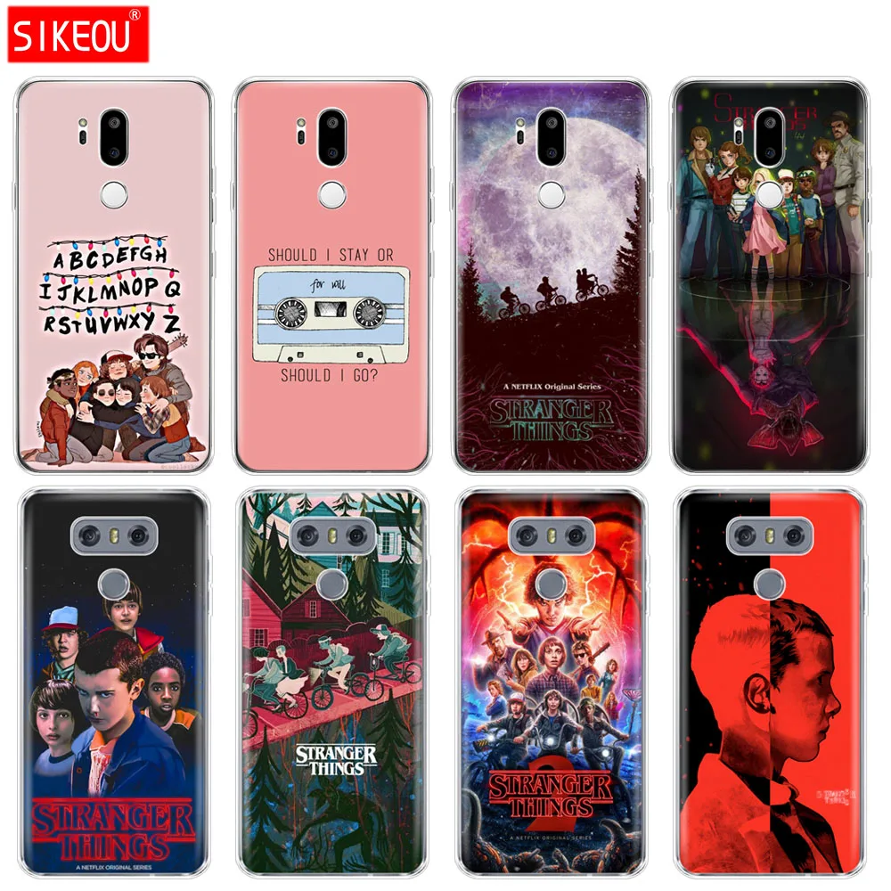 

silicone case phone cover for LG G7 Q8 Q6 G6 MINI G5 V30 V7 V9 k10 k8 X POWER 2 stranger things