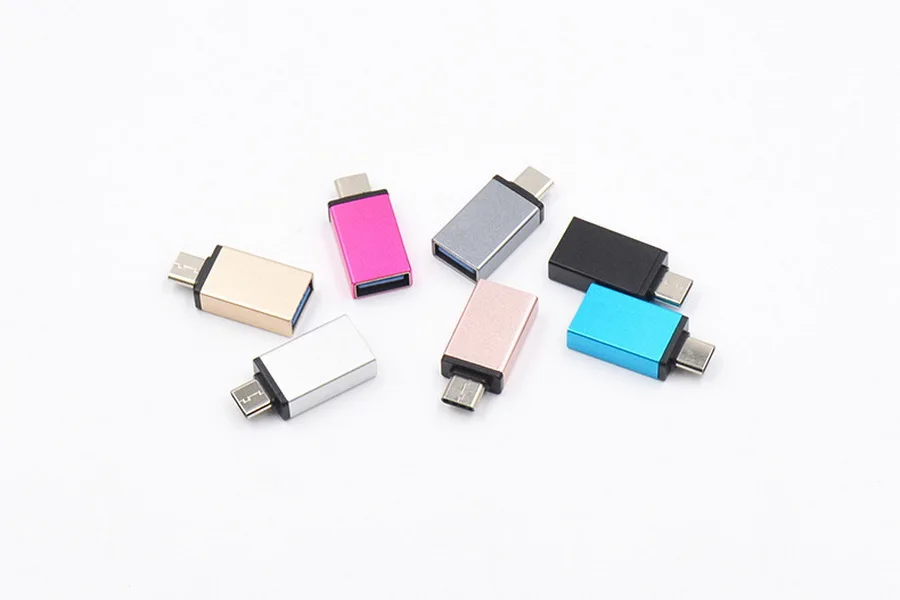 1000 шт. мини USB 3,0 Тип C адаптер штекер к USB 3,0 Женский usb type-C OTG адаптер конвертер для Nexus 5X6 P для Macbook