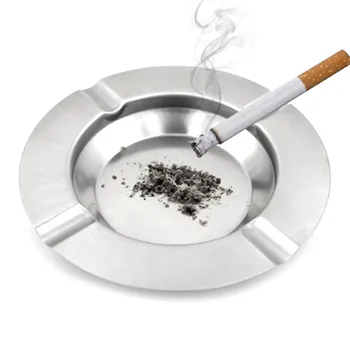 

Portable Ashtray Outdoor Home Metal Ashtray Round Ashtray Square Large Capacity Cigarette Ash Tray Push Down Smoking