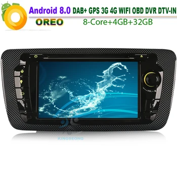 

Octa core Android 8.0 Autoradio DAB+ Car DVD Player GPS Radio RDS BT Sat Nav Bluetooth DVR WiFi 4G CD OBD DTV-IN for SEAT IBIZA