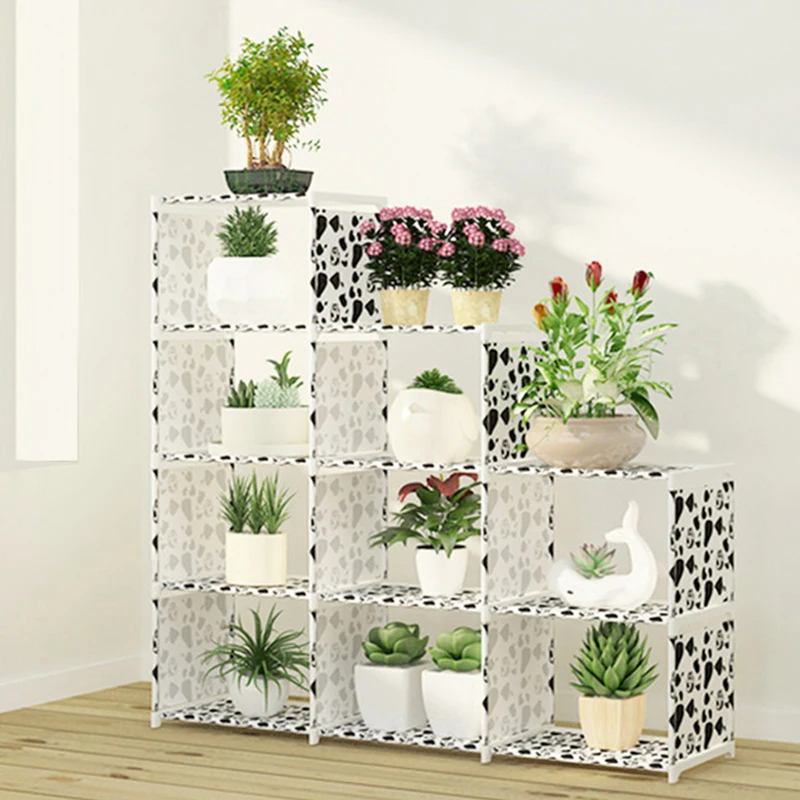 Best Multi layer nonwovens bookshelf Storage Shelf Simple Assembly can be removed Bedroom Flower pot rack
