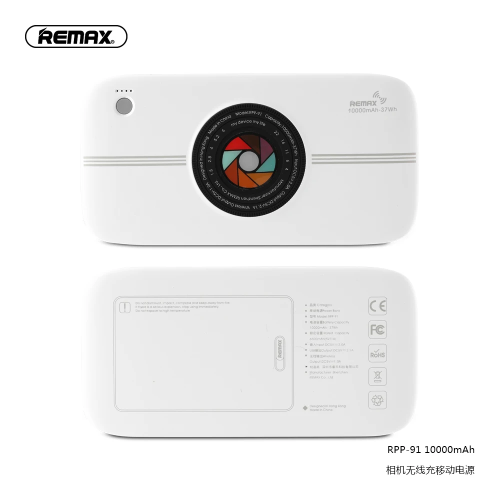 Remax 10000mAh Camera QI Wireless Charger Dual USB Power Bank For iPhone Samsung Powerbank USB Charger Wireless External Battery Remax 10000mAh Camera QI Wireless Charger Dual USB Power Bank For iPhone Samsung Powerbank USB Charger Wireless External Battery