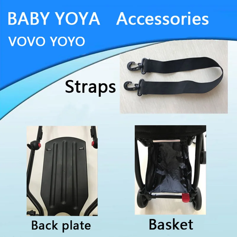 

Babyyoya Stroller Tote Basket Storage Accessories Shopping Basket / Back Plate / Straps The Bottom Of The Strollers