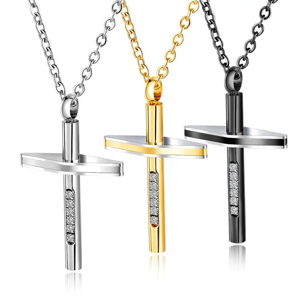 

European and American Fashion Jewelry Titanium Steel Men's Pendant Cross Necklace Super Men's Pendant