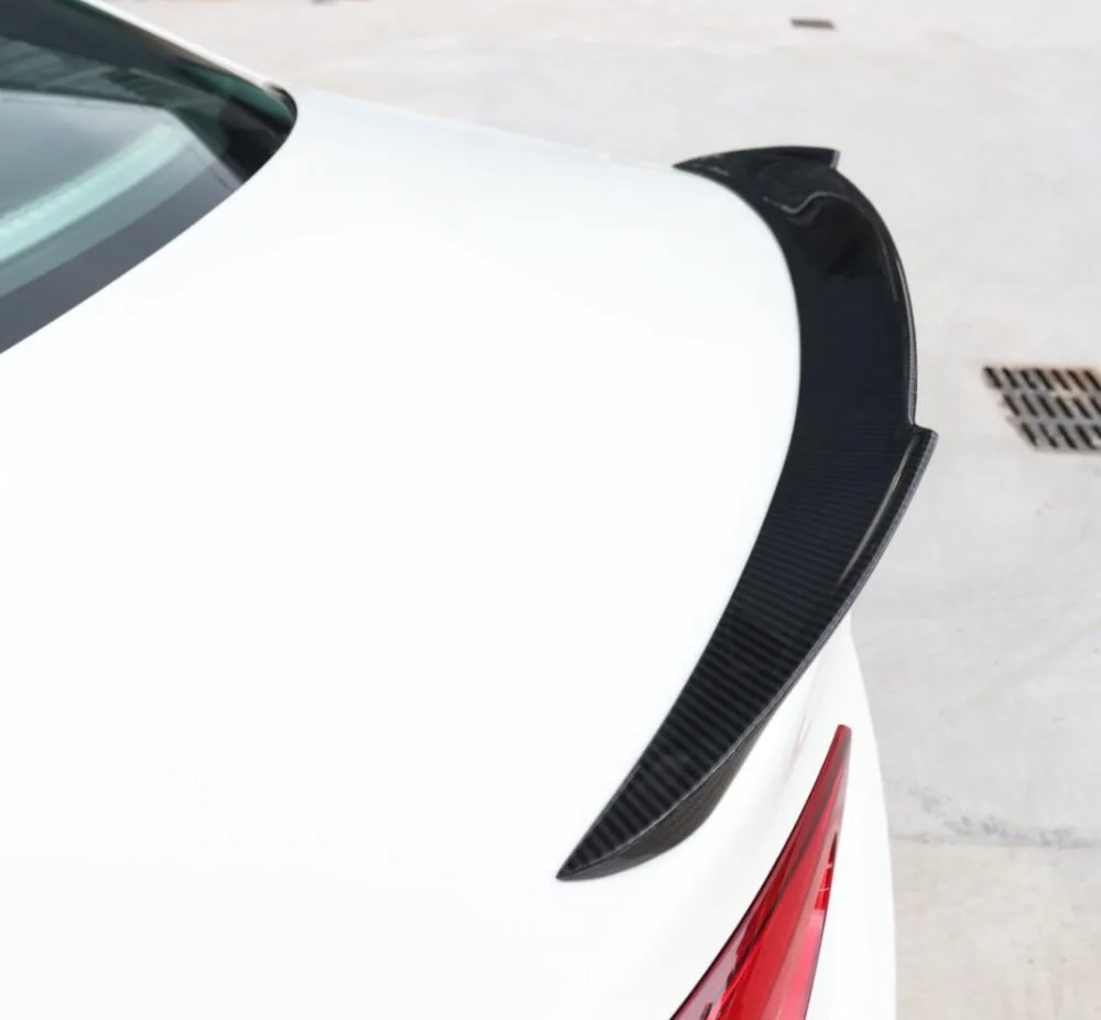 

JINGHANG Carbon Fiber Car Rear Wing Trunk Lip Spoilers Fits For 14-18 Maserati Quattroporte 2014 2015 2016 2017 2018