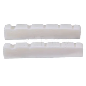 

Yibu 2pcs Cattle Bone White 5 String Electric Guitar Bass Nuts for Guitar Maker