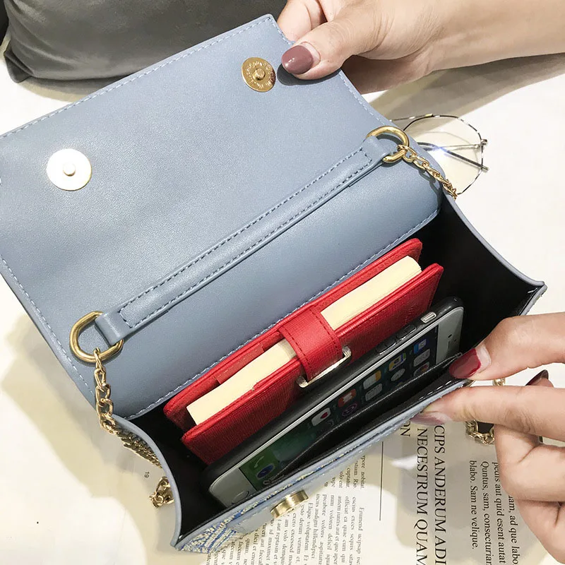 Women Fashion Pearl Straw Bags Bohemian Female Summer Tassel Handbag Lady Travel Knit Shoulder Bag Beach Chains Crossbody SS3282 (7)
