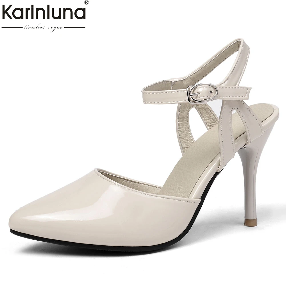 

Elegant Big Size 32-45 Women Shoes Elegant High Heels Pointed Toe Summer Office lady Sandals Shoes Woman 2019
