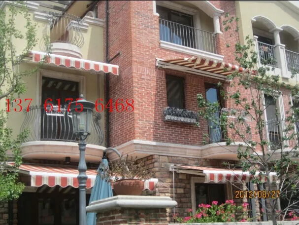 Awning canopy awning retractable umbrellas folding Peng a French villa electric |