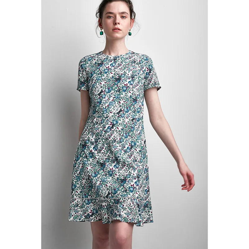 2019 zomer nieuwe double-layer zware zijden jurk 2019 zomer nieuwe double-layer zware zijden jurk