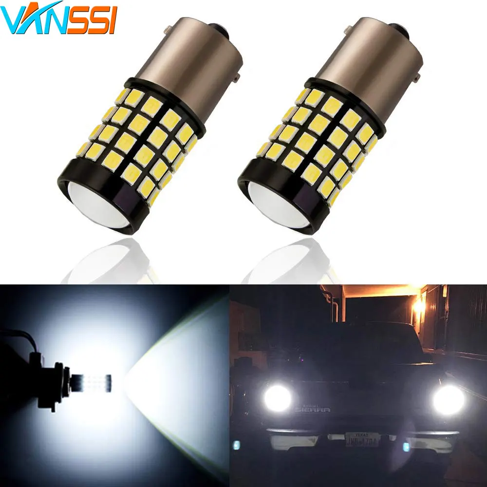 VANSSI 2x супер яркие 1600lm 1156 1141 7506 ba15s светодиодный лампы 6000K белый для резервные фары