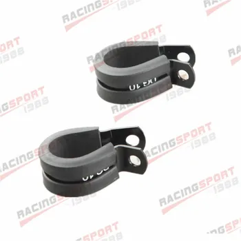 

2PCS Clamp ID 15.9mm AN 8 Aluminum Rubber Cushioned Vacuum Hose Black