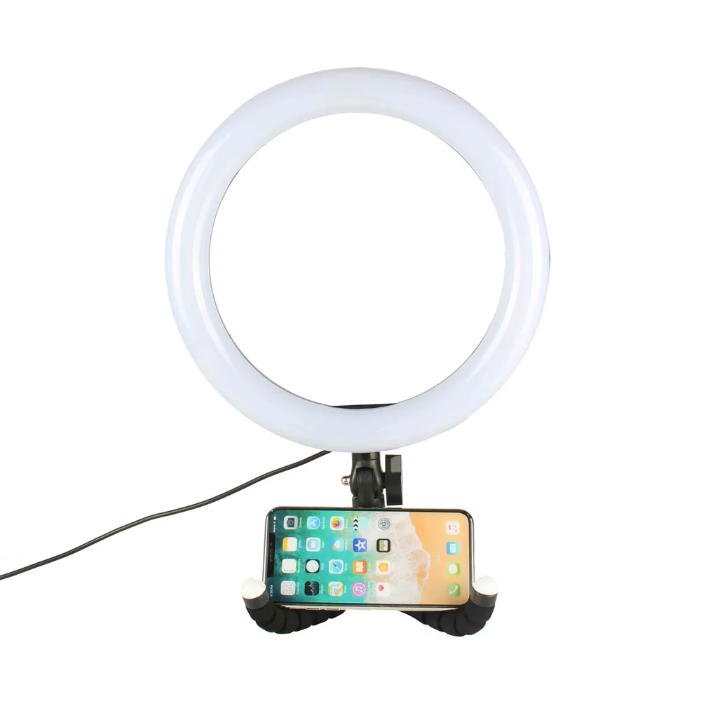 Комплект для фотосъемки светодиодный светильник-кольцо для видеосъемки студийный светильник 10 дюймов лампа для камеры с штативом для камеры держатель для телефона Подставка для осьминога