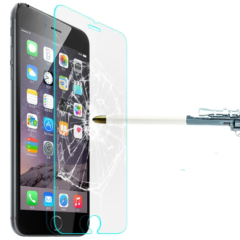 Koop Premium Real Gehard Glas Voor iPhone X 8 Plus 4 4 S 5 5 S SE 6 6 S 7 Plus Ultra Dunne 0.26mm 9 H Screen Protector Guard Film Shield