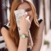 Shengke Fashion New Women Watch Clock ladies Green Dial Wristwatch Quartz Japanese Movement Gift Simple Design 3 bar waterproof 6