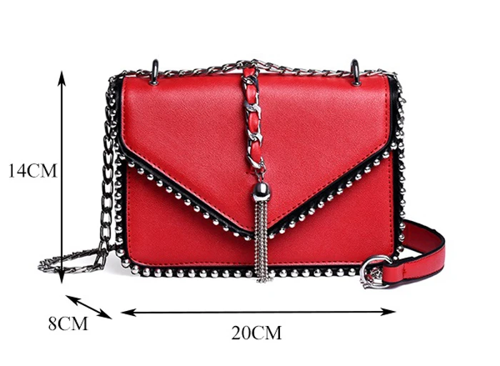 Европейских и американских эксклюзивный цепь сумка Мода кисточкой Crossbody сумки Для женщин Курьерские сумки