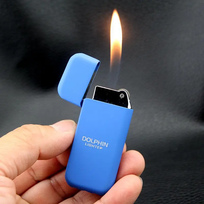Free Shipping Butane Gas Lighters Cheap Slim Metal Cigarette Lighter