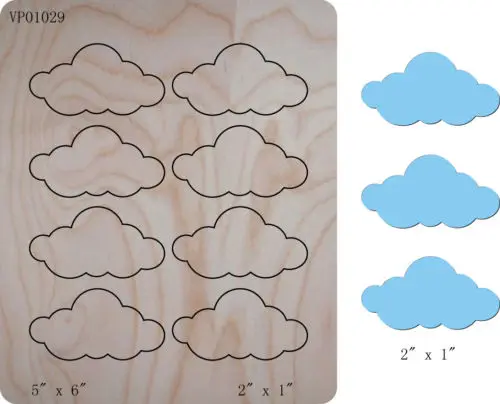 

Cloud die cut accessories wooden die Regola Acciaio Die Misura , ,