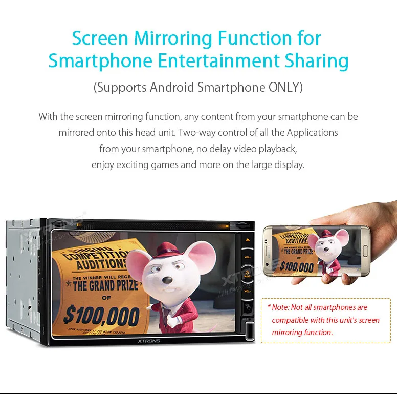 Clearance XTRONS 6.95" HD Digital Touch Screen DAB+ Tuner Universal 2 Din Car DVD Player Radio GPS Navigation Screen Mirroring Bluetooth 4 7