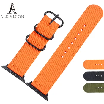 

NATO Nylon Watchband strap for apple watch straps canvas band for iwatch 3/2/1 38mm 42mm belt bracelet for smart watch