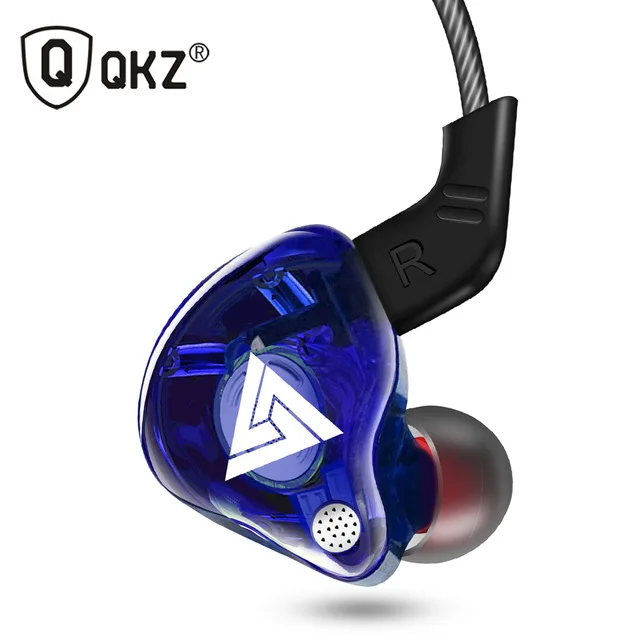 QKZ AK6 ATES ATE ATR HD9 медный проводок HiFi спортивные наушники в ухо наушники для бега с микрофоном музыкальные наушники - Цвет: bliue