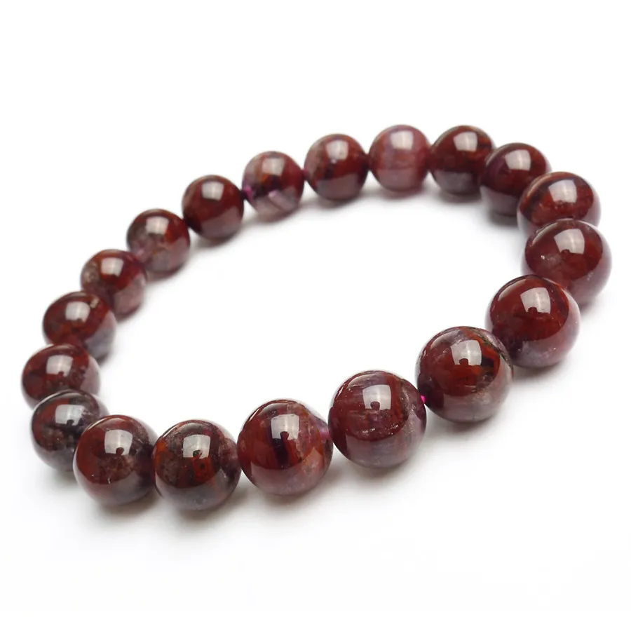 

Genuine Drop Shipping Natural Auralite 23 Bracelets For Women Lady 10mm Stretch Crystal Round Bead Bracelet