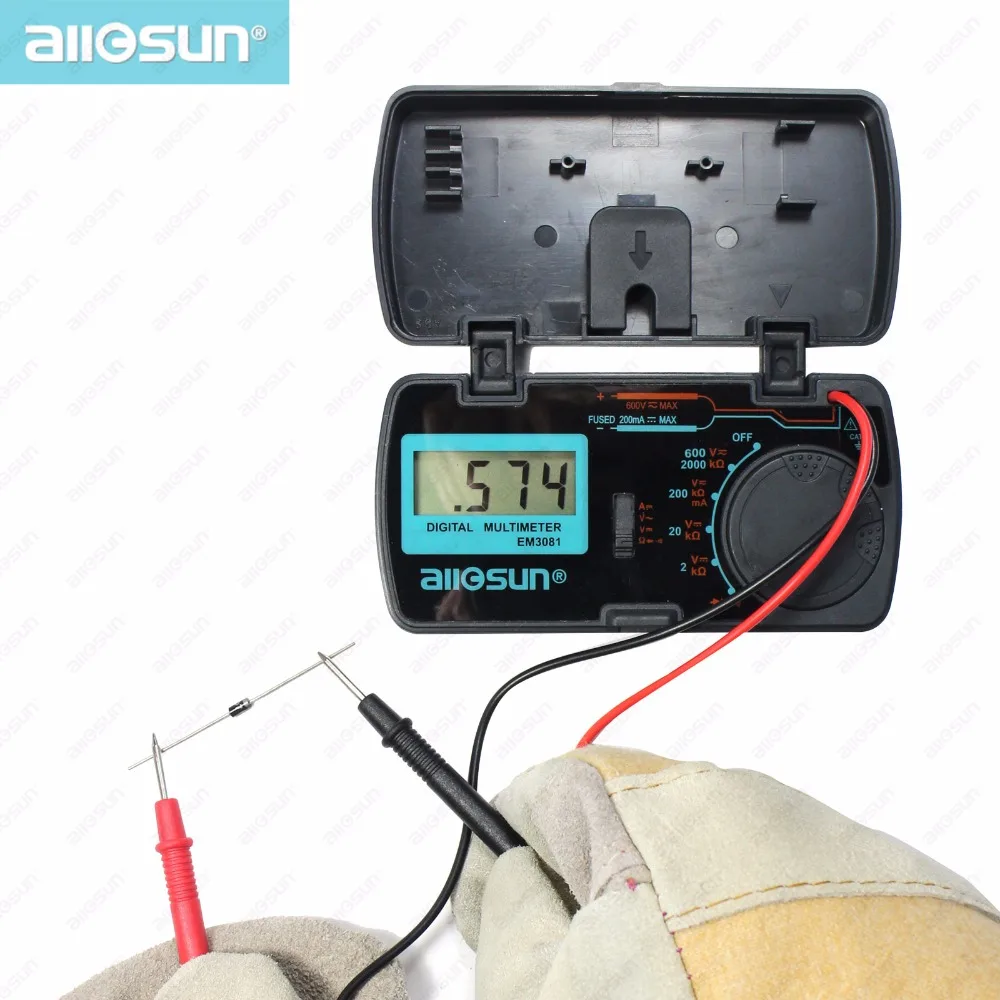 Multimeter Digital 3 1/2 1999t AC/DC Ammeter Voltmeter High-definition LCD Digital Display Screen Voltage Meter All-Sun EM3081