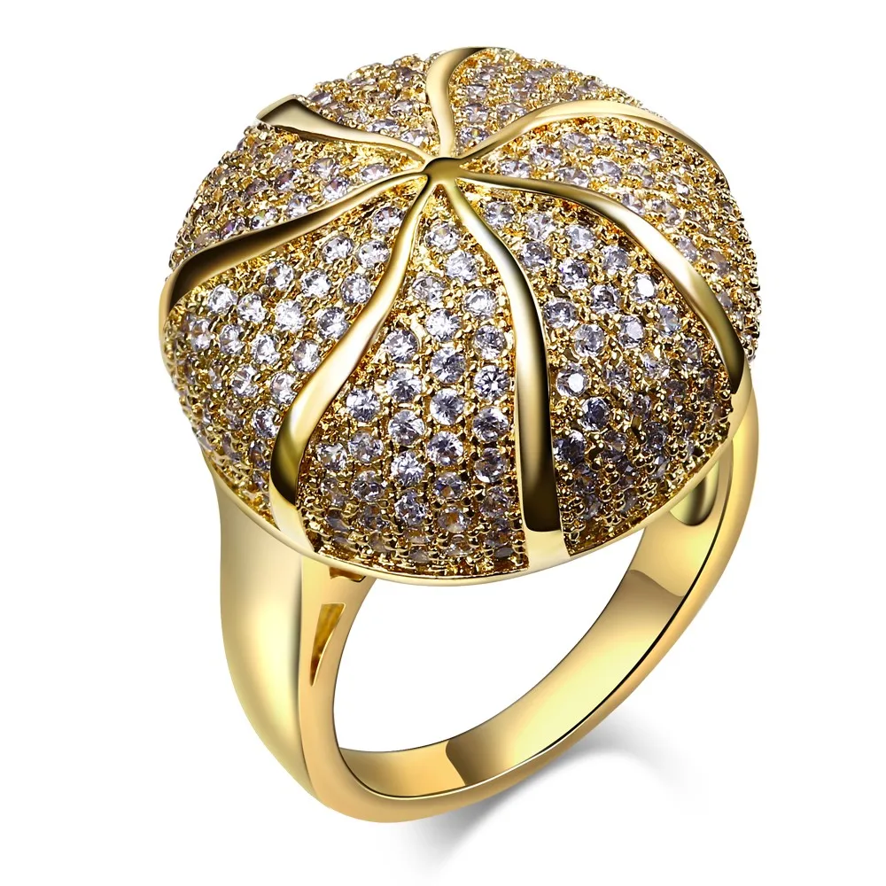 Party Rings gold / rhodium plated with Cubic zircon Ring