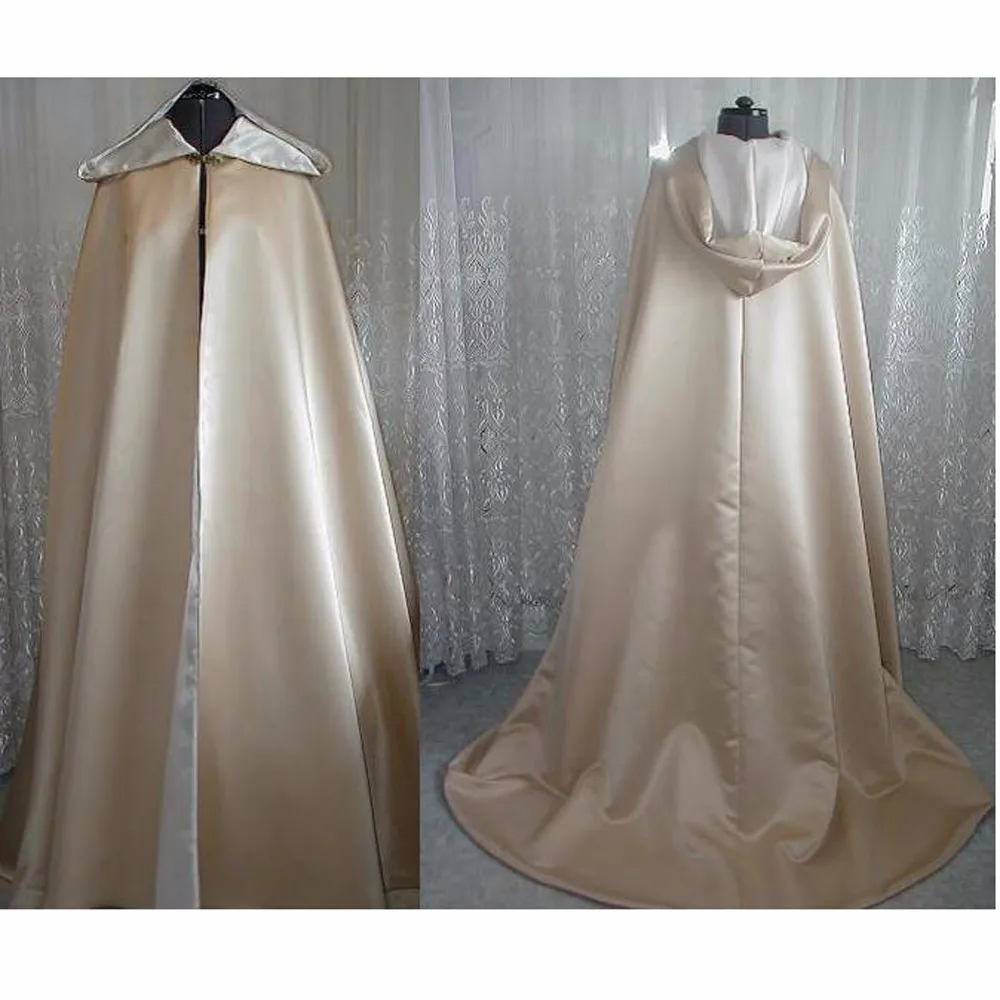 Encapuchados Capa Capas De Novia De Noche De Raso De La Boda Del Cabo Manton Nupcial Partido Capucha Poncho Tamano Y Color Por Encargo En Boda Chaquetas Wrap De Bodas Y Eventos
