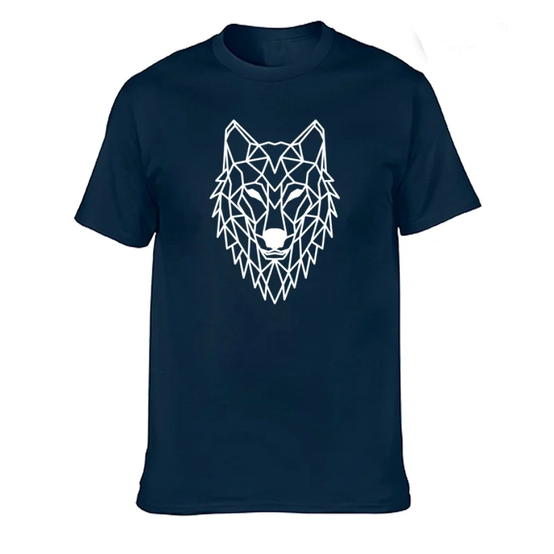 

Футболка с геометрическим принтом волка, оригинальный дизайн, с абстрактными линиями, с животными, минималистичные Мультяшные футболки с короткими рукавами