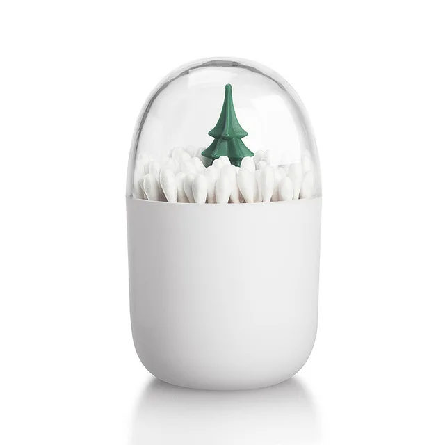 E Antler Cactus Rabbit shaped Makeup organizer Cosmetic Storage Box ABS+PS Bathroom Cotton Swab Makeup Organizer Toothpick Holder - Цвет: E
