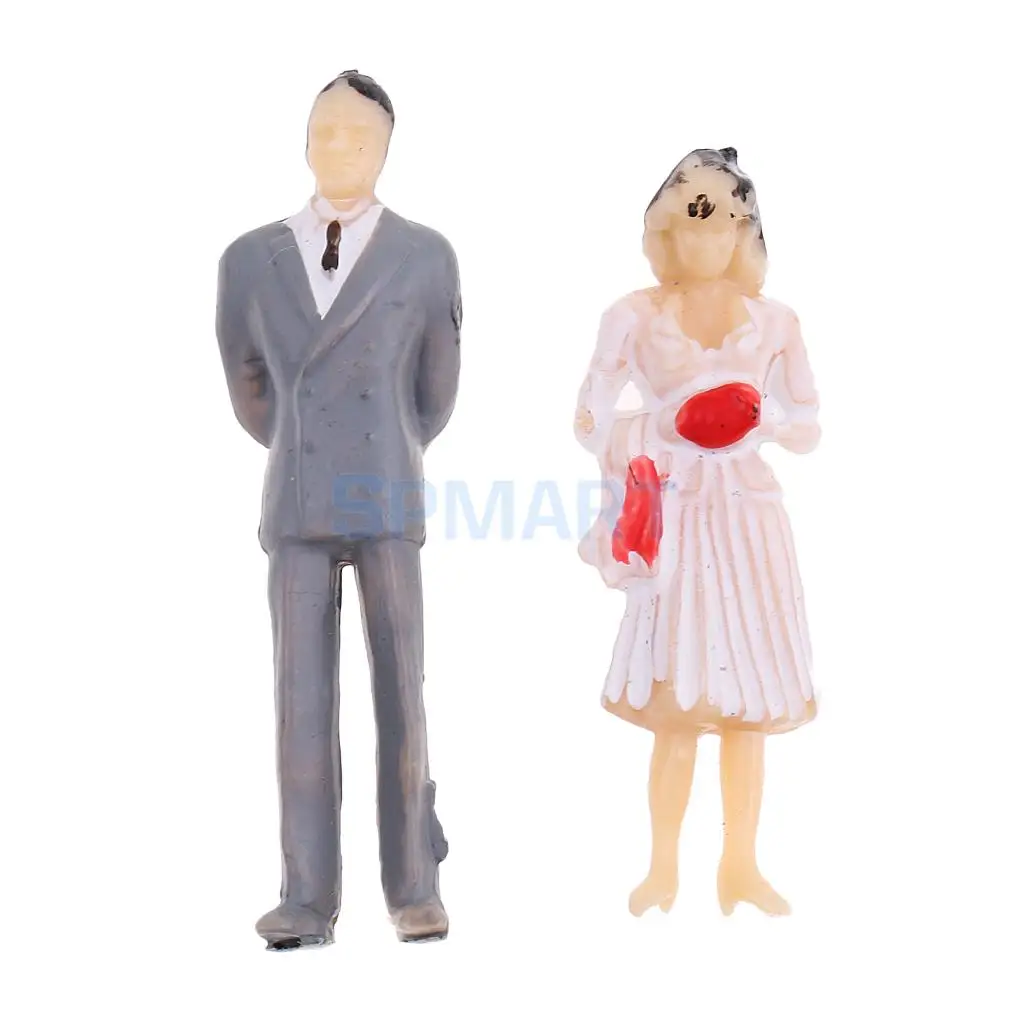 1 Pack People Figure Model Layout HO Scale Painted for Train Street Landscape Prop