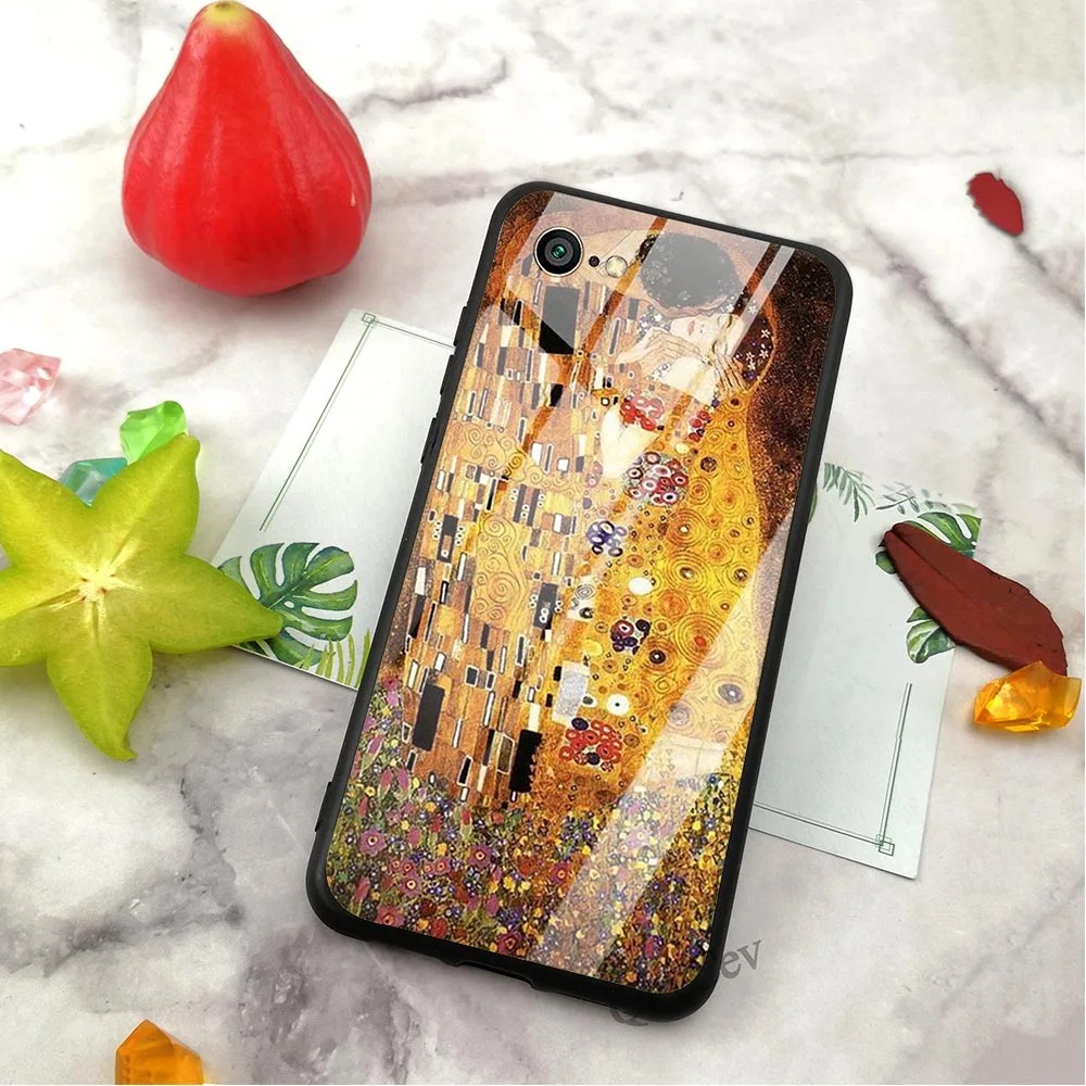 Противоударный чехол Kiss by Gustav Klimt чехол из закаленного стекла для телефона для iPhone Xs Max 11 pro чехол X 6 6S XR 8 Plus 7 5S 5 SE