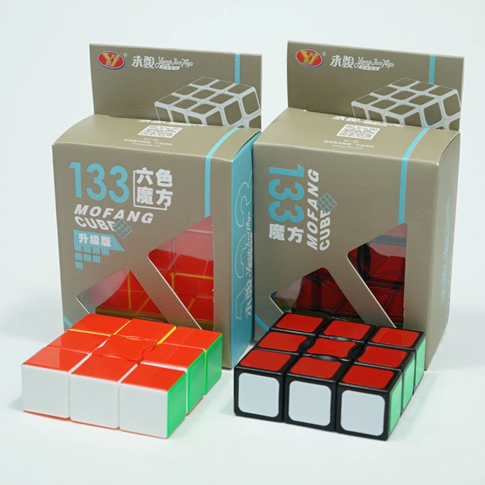 Супермягкий волшебный куб YJ 1x3x3 черный/без наклеек YongJun 133 скоростной пазл Куб