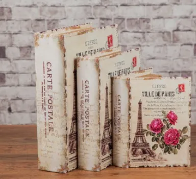 

Bookcase European retro imitation books box shell home decoration photography display props American storage home English series