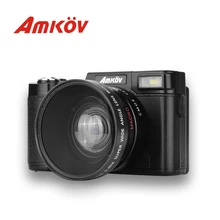 AMKOV CD – R2 CDR2 Digital Camera Video Camcorder with 3 inch TFT Screen UV Filter 0.45X Super Wide Angle Lens Photo Cameras